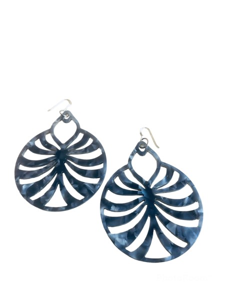 Χειροποίητα statement σκουλαρίκια σε γκρι Salomi