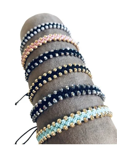 Χειροποίητο μακραμέ βραχιόλι με κρύσταλλα West