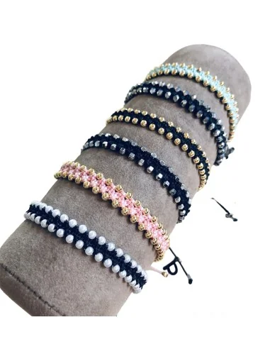 Χειροποίητο μακραμέ βραχιόλι με κρύσταλλα West