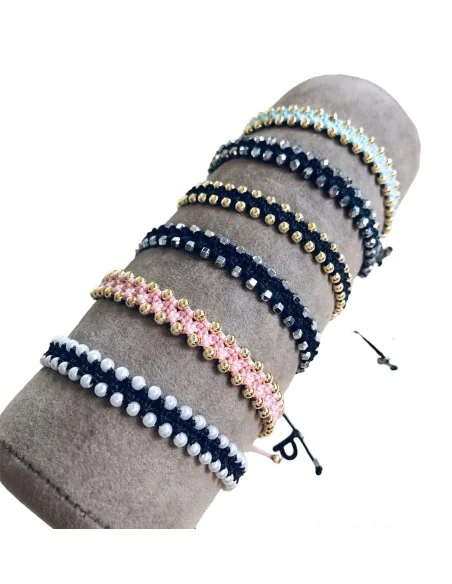 Χειροποίητο μακραμέ βραχιόλι με κρύσταλλα West