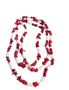 Χειροποίητο κολιέ με ημιπολύτιμες πέτρες Rosa 2