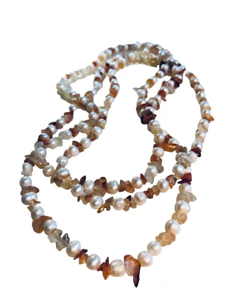 Χειροποίητο κολιέ με ημιπολύτιμες πέτρες Gi