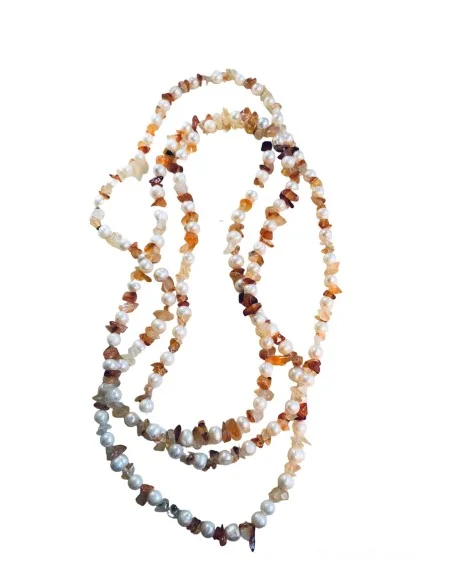 Χειροποίητο κολιέ με ημιπολύτιμες πέτρες Gi