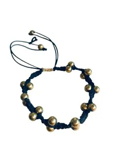 Χειροποίητο μακραμέ βραχιόλι με ημιπολύτιμες πέτρες Αιματίτη Martina