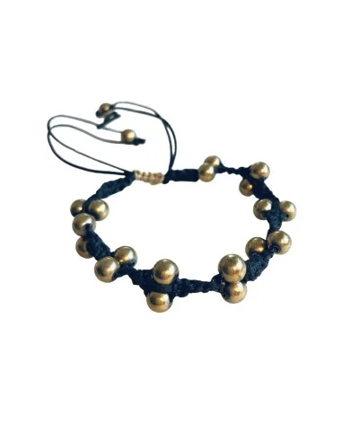 Χειροποίητο μακραμέ βραχιόλι με ημιπολύτιμες πέτρες Αιματίτη Martina