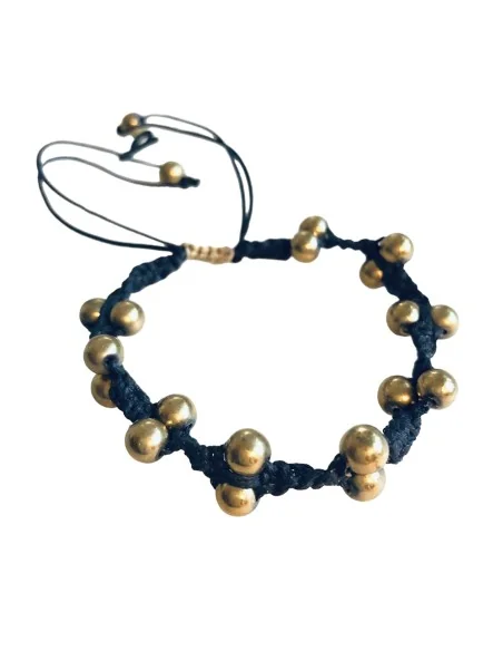 Χειροποίητο μακραμέ βραχιόλι με ημιπολύτιμες πέτρες Αιματίτη Martina