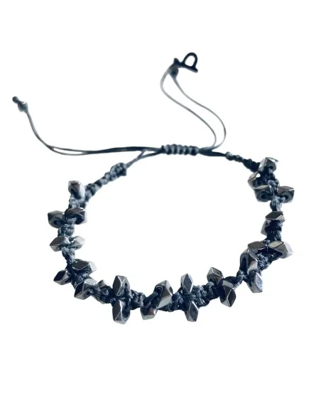 Χειροποίητο μακραμέ βραχιόλι με ημιπολύτιμες πέτρες Αιματίτη Jordan Χειροποίητο μακραμέ βραχιόλι με ημιπολύτιμες πέτρες Αιματίτη Jordan