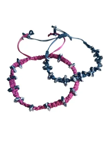 Χειροποίητο μακραμέ βραχιόλι με ημιπολύτιμες...