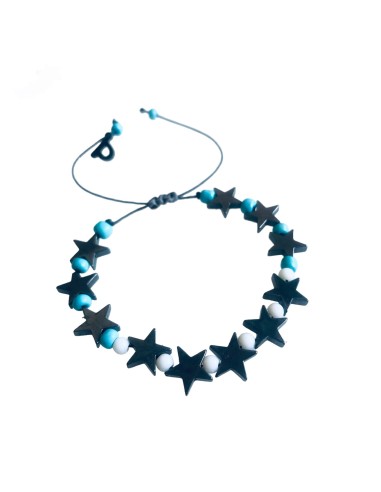 Χειροποίητο βραχιόλι με πέτρες αιματίτη αστέρι Starry Sky