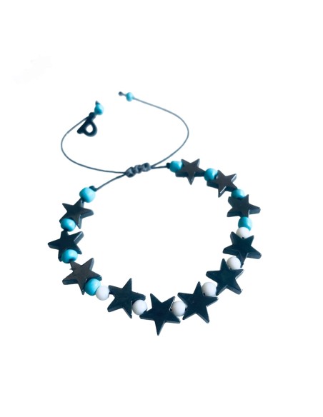 Χειροποίητο βραχιόλι με πέτρες αιματίτη αστέρι Starry Sky