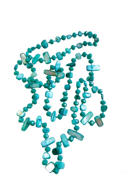 Χειροποίητο κολιέ με πέτρες Αχάτη και κρύσταλλα Τσεχίας Clara