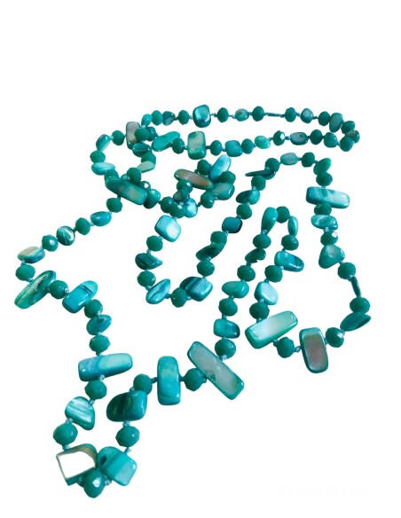 Χειροποίητο κολιέ με πέτρες Αχάτη και κρύσταλλα Τσεχίας Clara