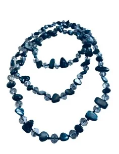 Χειροποίητο κολιέ με πέτρες Αχάτη και κρύσταλλα Τσεχίας... 2