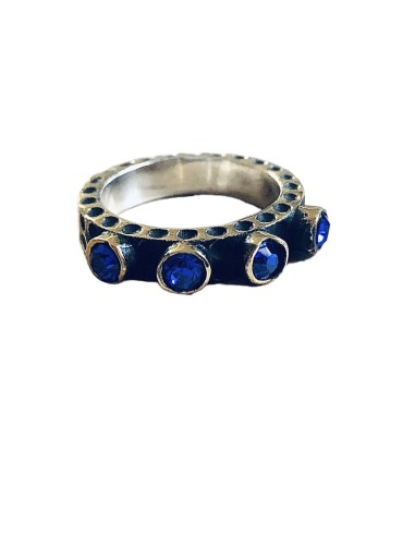 Δαχτυλίδι από ασήμι 925 παλαιωμένο και ημιπολύτιμες πέτρες Wales