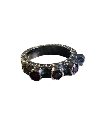 Δαχτυλίδι από ασήμι 925 παλαιωμένο και ημιπολύτιμες πέτρες Wales