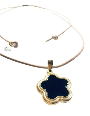 Χειροποίητο κολιέ Λουλούδι από ατσάλι Fiore