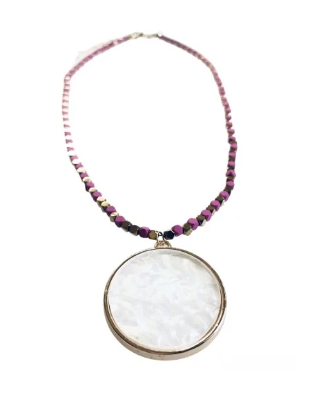 Χειροποίητο κοραλί κολιέ με πέτρες αιματίτη Fira