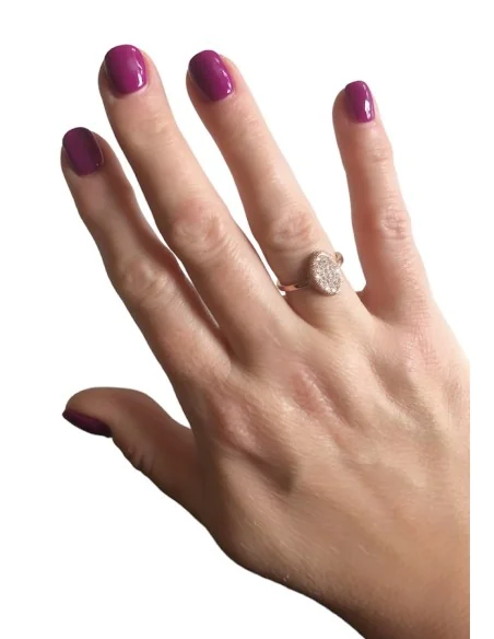 Γυναικείο δαχτυλίδι από ασήμι 925 και vintage pink ζιργκόν Rosa