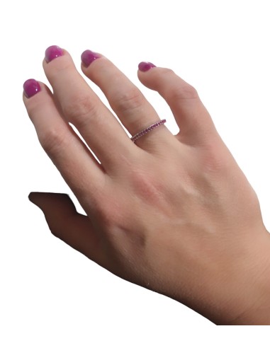 Γυναικείο δαχτυλίδι βεράκι από ασήμι 925 και ροζ ζιργκόν Rossa