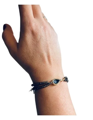 Χειροποίητο βραχιόλι μάτι με κρύσταλλα Looking