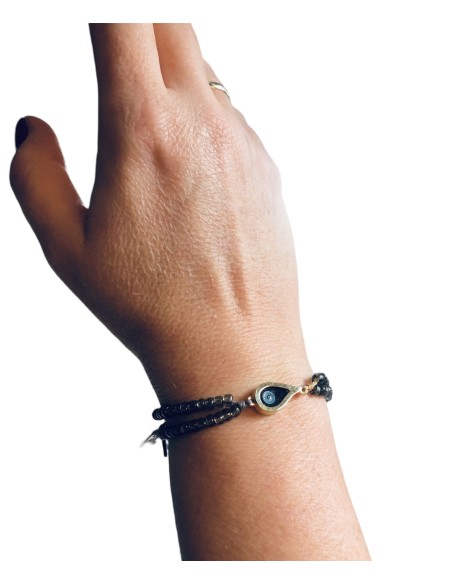 Χειροποίητο βραχιόλι μάτι με κρύσταλλα Looking