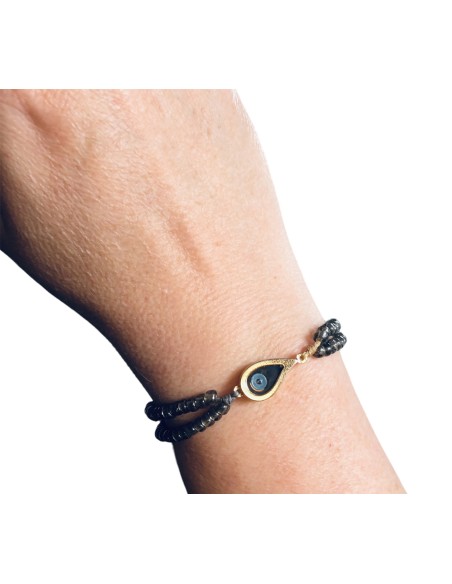 Χειροποίητο βραχιόλι μάτι με κρύσταλλα Looking