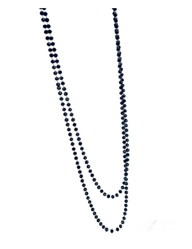 Χειροποίητο ροζάριο από ατσάλι και μαύρο κρύσταλλα Magica