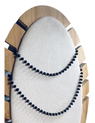 Χειροποίητο ροζάριο από ατσάλι και μαύρο κρύσταλλα Magica Χειροποίητο ροζάριο από ατσάλι και μαύρο κρύσταλλα Magica