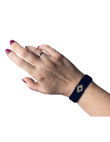 Χειροποίητο μαύρο βραχιόλι μακραμέ μάτι Eyes