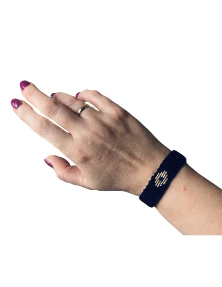 Χειροποίητο μαύρο βραχιόλι μακραμέ μάτι Eyes Χειροποίητο μαύρο βραχιόλι μακραμέ μάτι Eyes