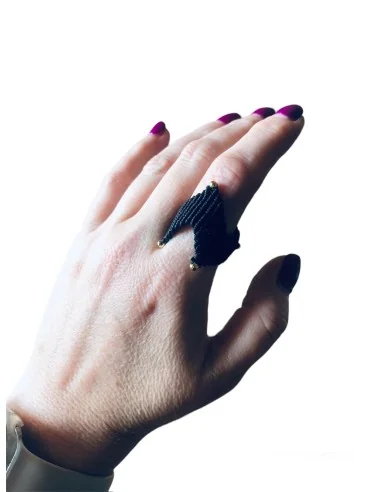 Χειροποίητο γυναικείο δαχτυλίδι μακραμέ Frini