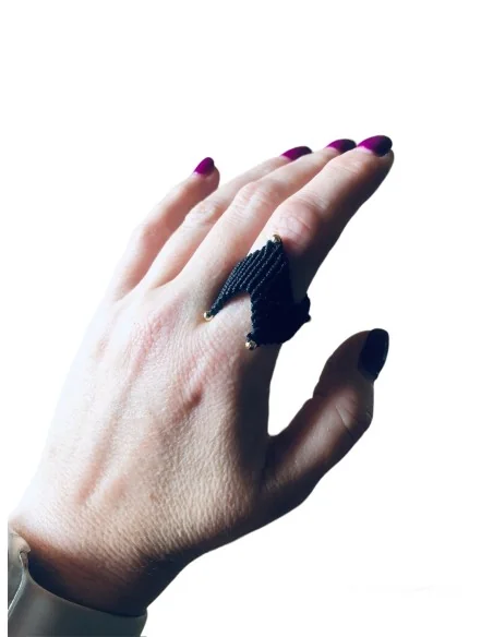 Χειροποίητο γυναικείο δαχτυλίδι μακραμέ Frini