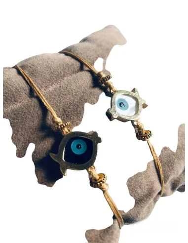 Χειροποίητο βραχιόλι επίχρυσο ψαράκι μάτι My Little fish