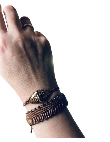 Χειροποίητο γυναικείο βραχιόλι μάτι μακραμέ...