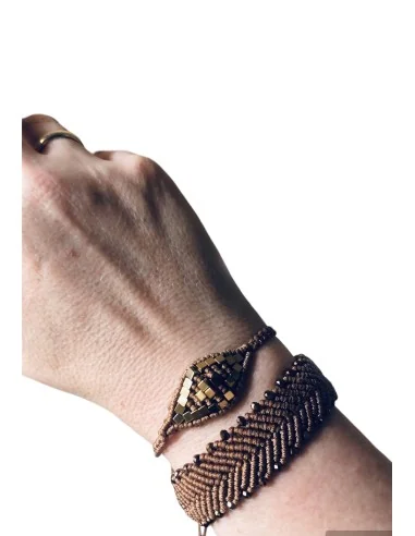 Χειροποίητο γυναικείο βραχιόλι μάτι μακραμέ...