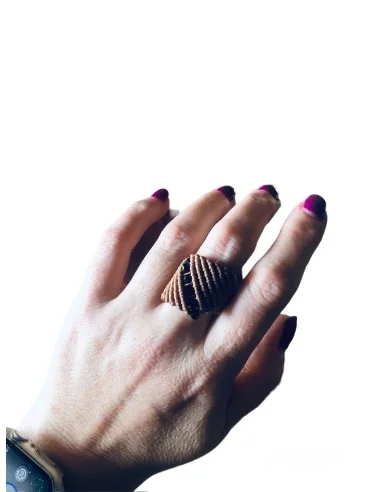 Χειροποίητο γυναικείο δαχτυλίδι μακραμέ Desert