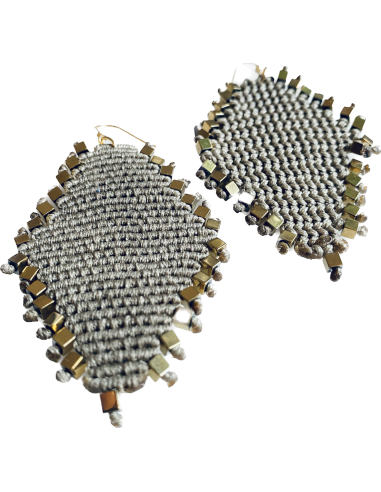 Χειροποίητα μακραμέ σκουλαρίκια με πέτρες...