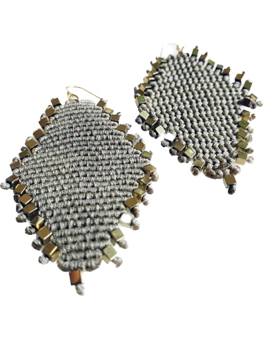 Χειροποίητα μακραμέ σκουλαρίκια με πέτρες...