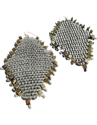 Χειροποίητα μακραμέ σκουλαρίκια με πέτρες...