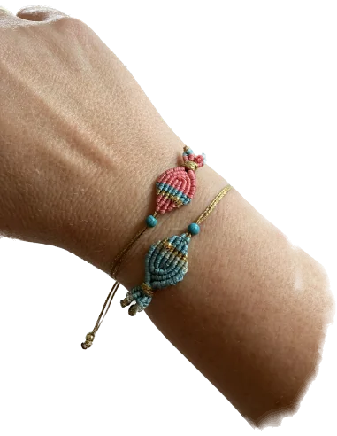 Χειροποίητο μακραμέ βραχιόλι ψαράκι Fishy Fishy