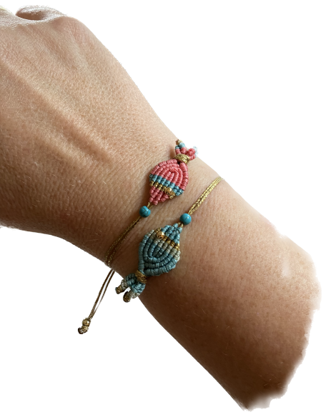 Χειροποίητο μακραμέ βραχιόλι ψαράκι Fishy Fishy