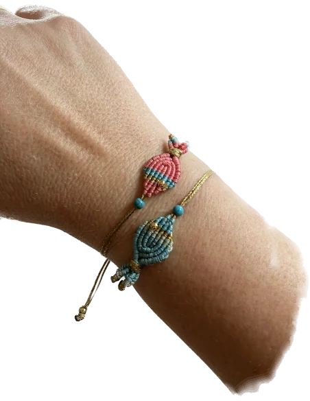 Χειροποίητο μακραμέ βραχιόλι ψαράκι Fishy Fishy