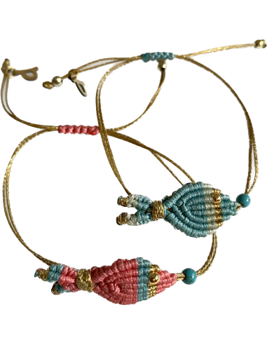 Χειροποίητο μακραμέ βραχιόλι ψαράκι Fishy Fishy