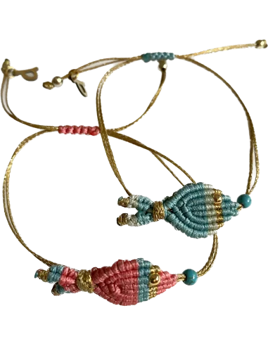 Χειροποίητο μακραμέ βραχιόλι ψαράκι Fishy Fishy