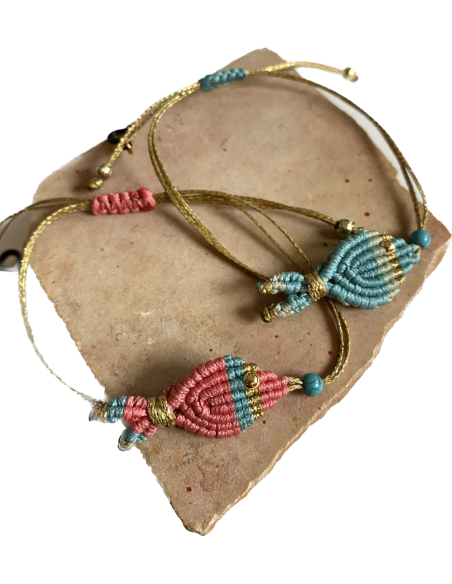 Χειροποίητο μακραμέ βραχιόλι ψαράκι Fishy Fishy