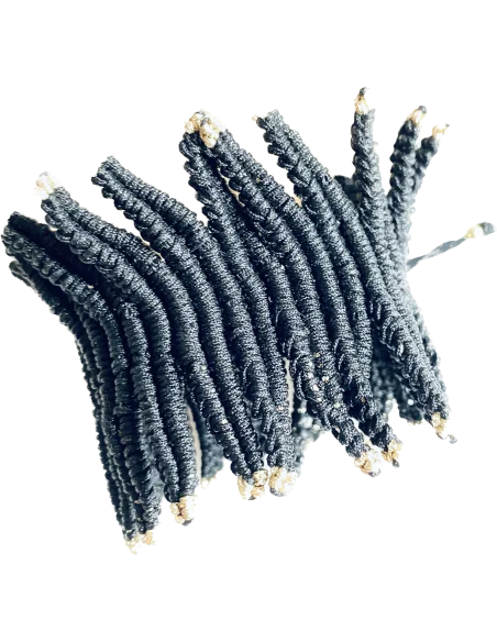 Χειροποίητο φαρδύ statement βραχιόλι σε μαύρη απόχρωση με ιδιαίτερη πλέξη και χρυσοκλωστή στις άκρες