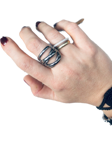 Πολύσειρο statement δαχτυλίδι από ανοξείδωτο ατσάλι Nevada