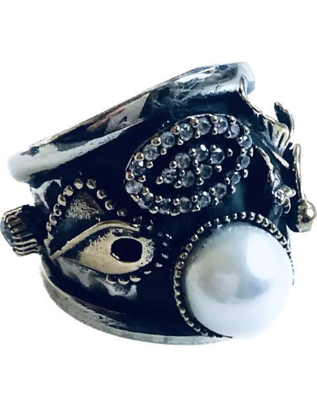 Χειροποίητο ασημένιο δαχτυλίδι από ασήμι 925 παλαιωμένο Doukissa