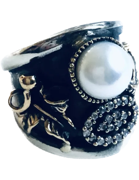 Χειροποίητο ασημένιο δαχτυλίδι από ασήμι 925 παλαιωμένο Doukissa