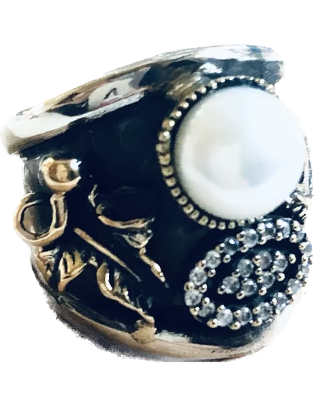 Χειροποίητο ασημένιο δαχτυλίδι από ασήμι 925 παλαιωμένο Doukissa